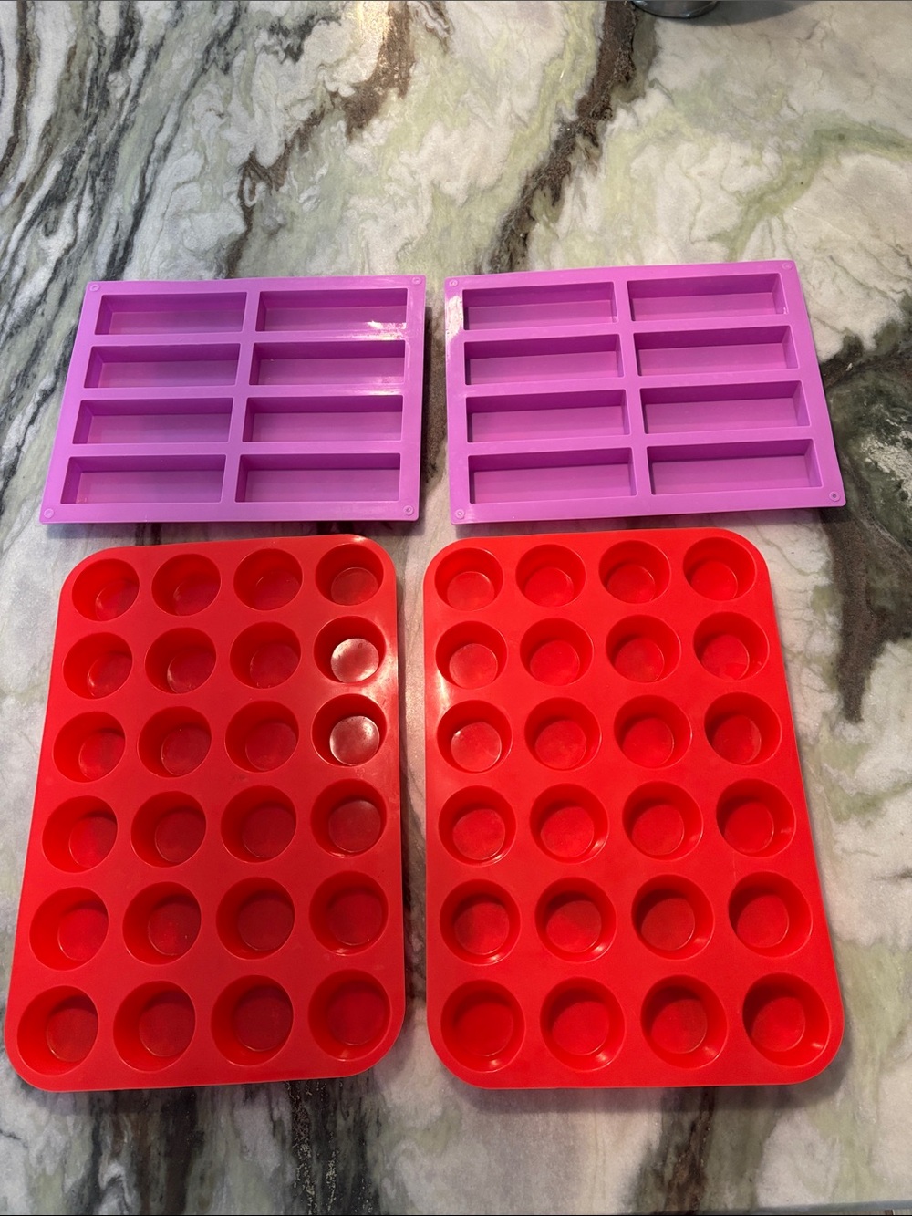 Silicone Baking Molds - muffin and granola bar molds